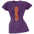 thumbnail image 1 of Bacon Strip Purple Soft Juniors T-Shirt - Medium, 1 of 1