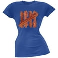 thumbnail image 1 of Bacon Strip Tally Marks Blue Soft Juniors T-Shirt - X-Large, 1 of 1
