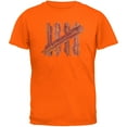 thumbnail image 1 of Bacon Strip Tally Marks Orange Adult T-Shirt - 2X-Large, 1 of 1