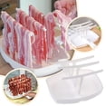 thumbnail image 1 of Bacon Tray Rack Microwave Bacon Cooker Shelf Rack High Temperature Resistance HUJTYs Non-Stick Microwave Bacon & Meat Cooker Tray, 1 of 8