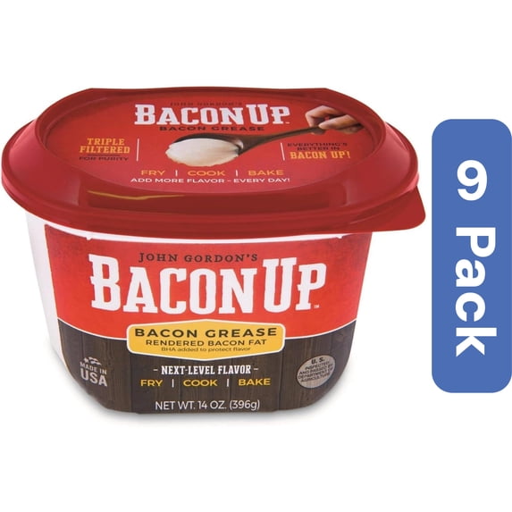 Bacon Up Authentic Bacon Grease 14 oz (Pack Of 9)