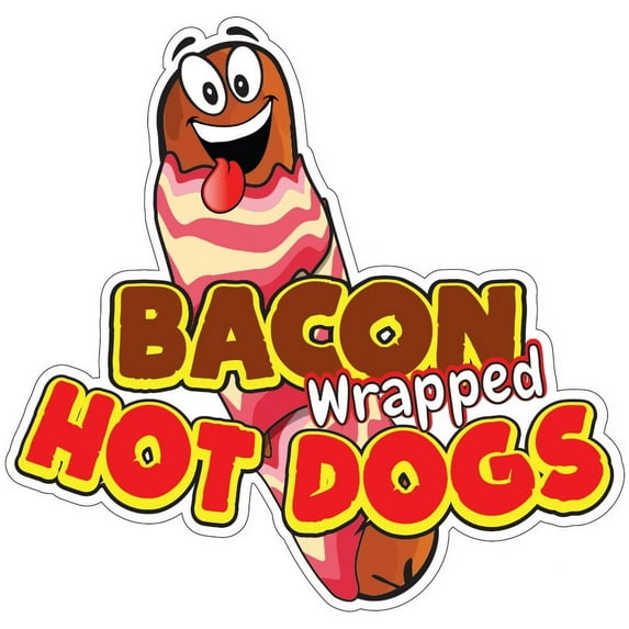 Bacon Wrapped Hot Dogs 12" Decal Concession Stand Food Truck Sticker