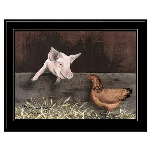 Bacon and Eggs by Billy Jacobs Printed Wall Art Wood Multi-Color
