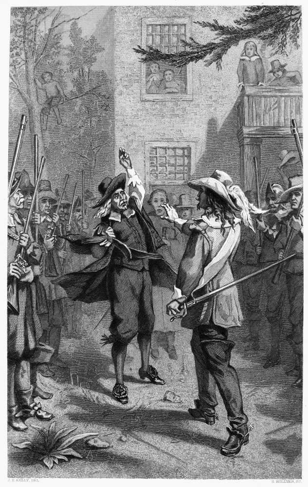 Bacon'S Rebellion 1676. Na Confrontation Between Nathaniel Bacon (Right
