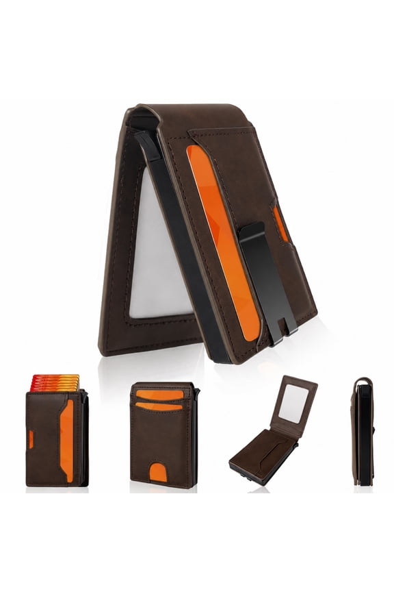 Baconix Wallet, Baconix Magvault Minimalist Wallet, Convenient Pop-Up Mechanism with Transparent Window, Signal Insulating Physical Layer, High Capacity Combined, Ideal for Commuting and Travel
