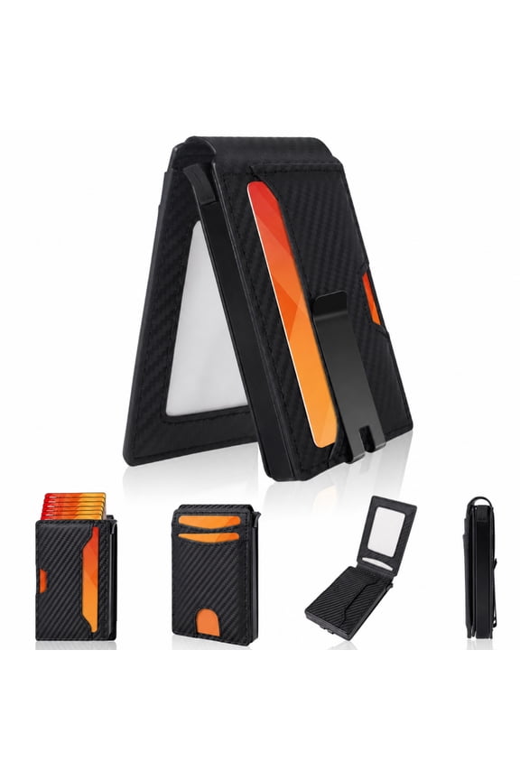 Baconix Wallet, Baconix Magvault Minimalist Wallet, Convenient Pop-Up Mechanism with Transparent Window, Signal Insulating Physical Layer, High Capacity Combined, Ideal for Commuting and Travel