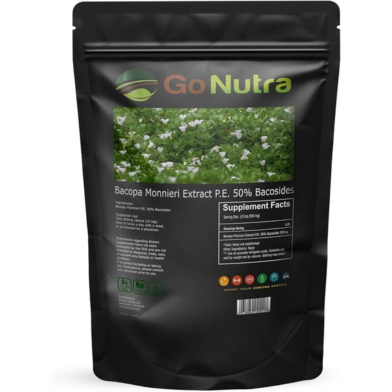 Bacopa Extract Powder (Bacopa Monnieri) 50% Bacosides - Herbal Extract Brahmi Supplement (4 oz.)