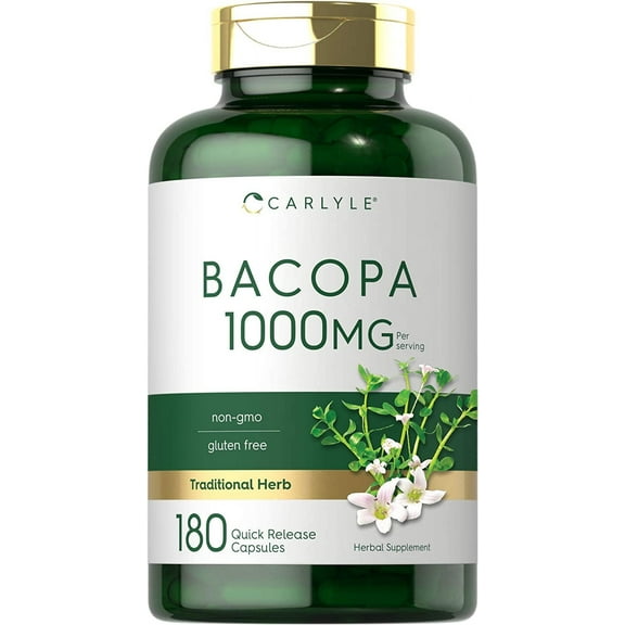 Bacopa Monnieri 2000 mg | 180 Capsules | by Carlyle