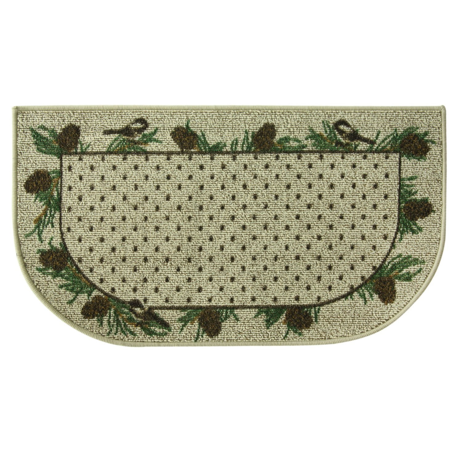 Bacova Guild Classic Berber Skid-Resistant Accent Rug, Chickadee Border ...