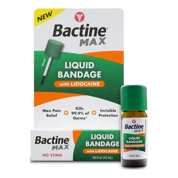 Bactine MAX Liquid Bandage with Lidocaine, .30 fl. Ounce (Pack of 4)