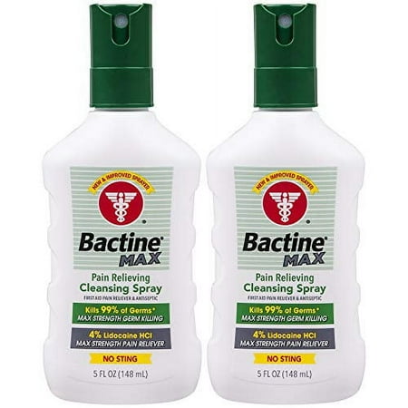 Bactine Max Pain Relieving Cleansing Spray 5 Oz, 2-Pack