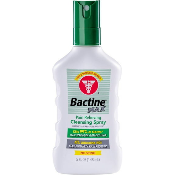 Bactine Pain Relieving Cleansing Spray, 5oz (Pack of 4)