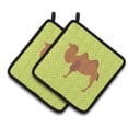thumbnail image 1 of Bactrian Camel Green Pair of Pot Holders, 1 of 1
