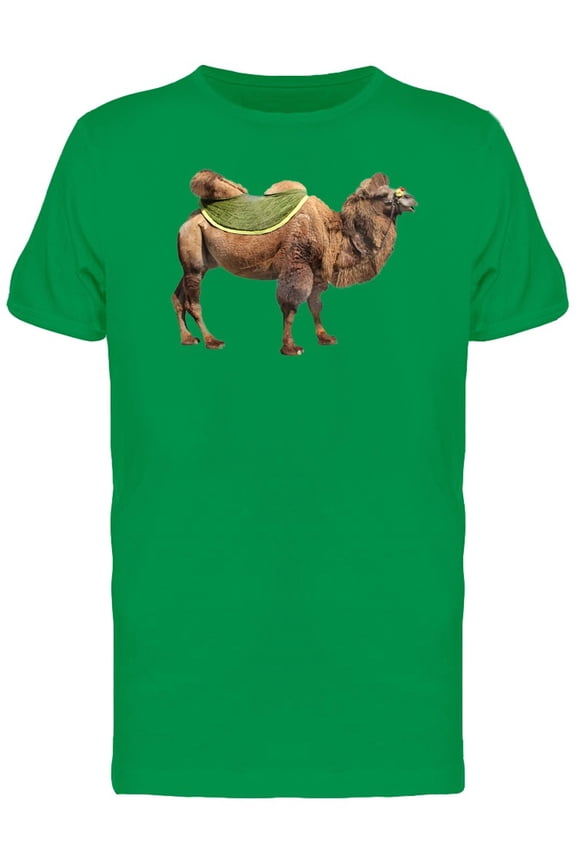 Bactrian Camel With Green Saddle Tee Men's -Image by Shutterstock