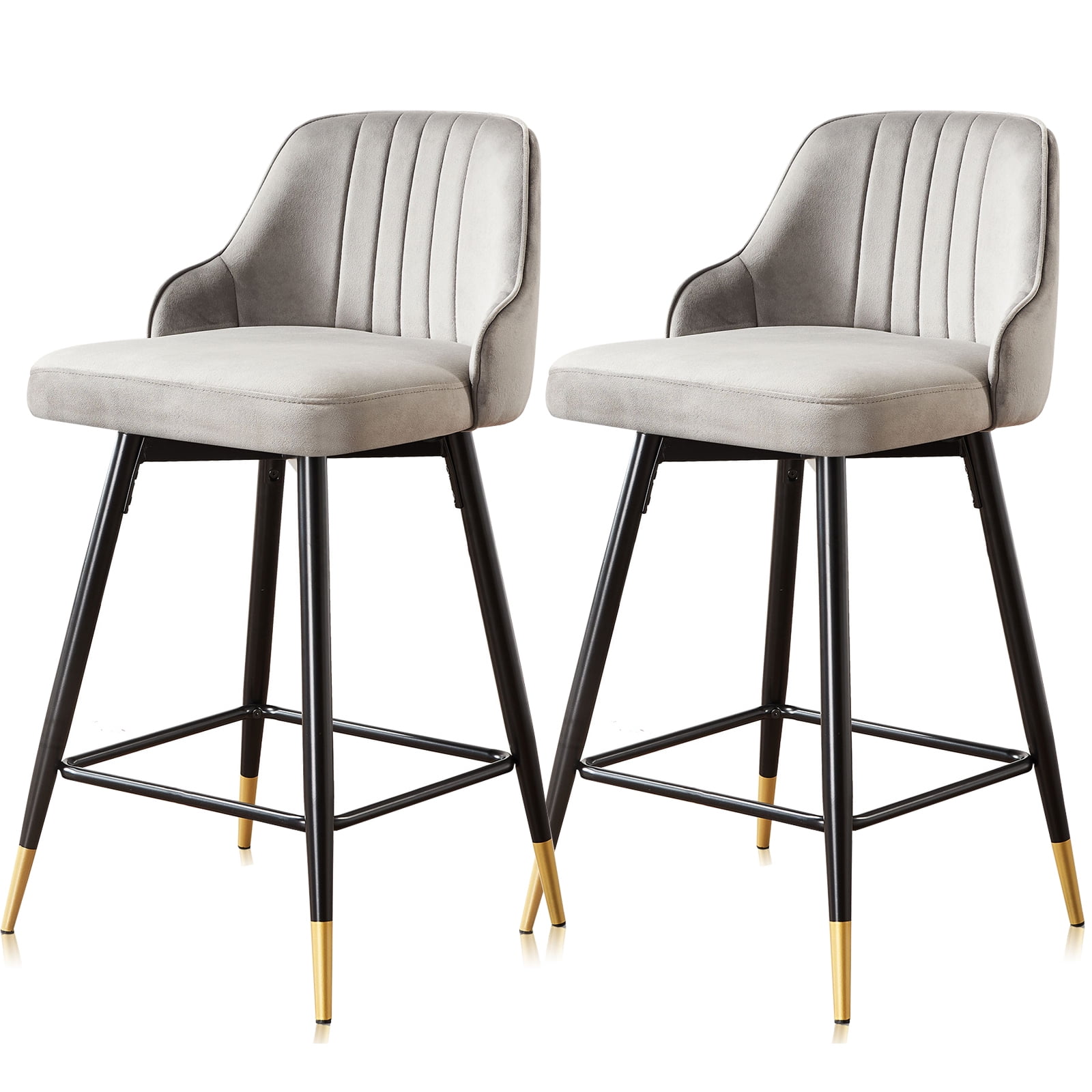 Bacyion Swivel Bar Stools Set of 2 25inch Counter Height Bar Stools