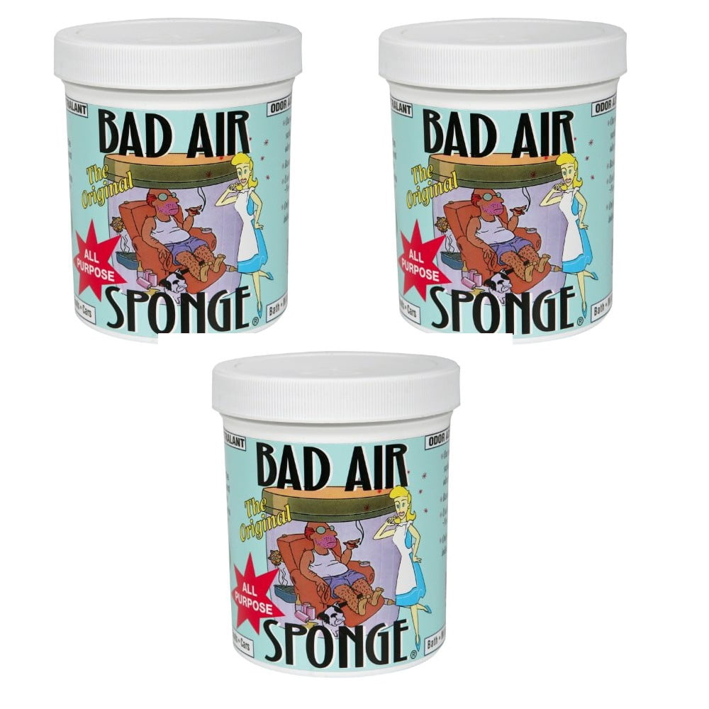 Bad Air Sponge Odor Neutralant Neutralizes and Absorbs Odors 14oz (Pack of 3)