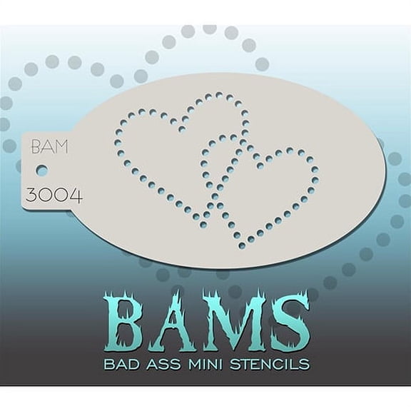 Bad Ass Dotty Hearts Mini Stencil BAM3004