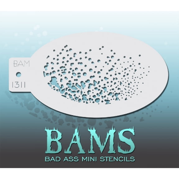 Bad Ass Fractal Circles Mini Stencil BAM1311
