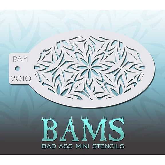 Bad Ass Frozen Flowers Mini Stencil BAM2010