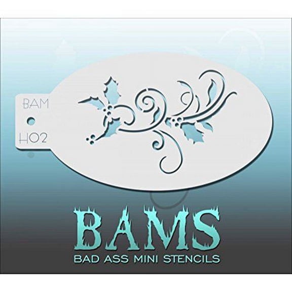 Bad Ass Holly Mini Stencil BAMH02