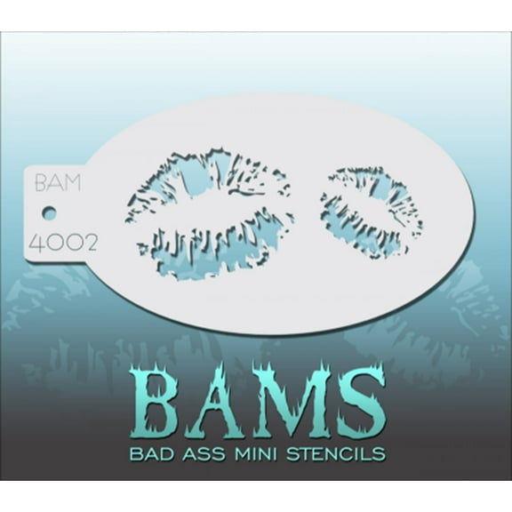 Bad Ass Lip Prints Mini Stencil BAM4002