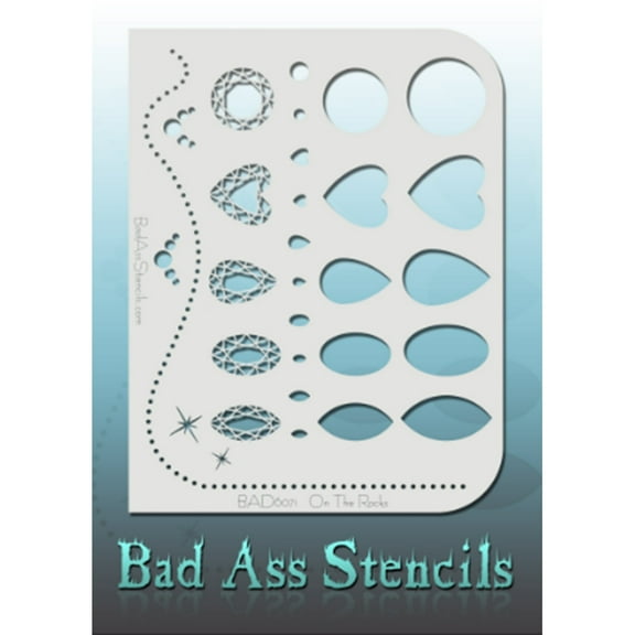 Bad Ass On the Rocks Full Size Stencils BAD6071