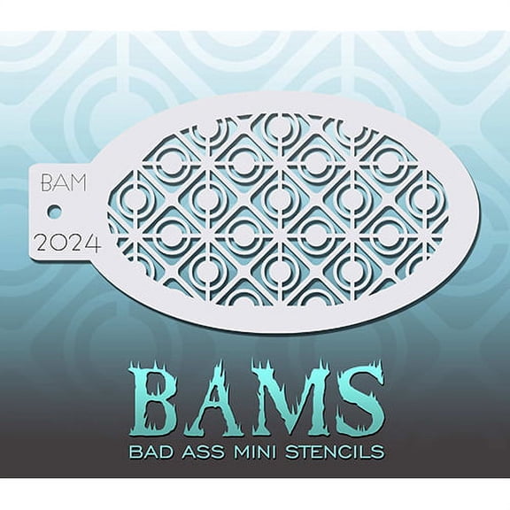Bad Ass Retro Circles Mini Stencil BAM2024