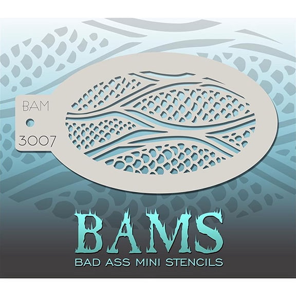 Bad Ass Scaly Skin Mini Stencil BAM3007