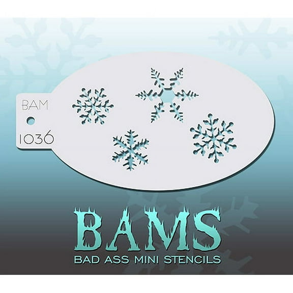 Bad Ass Snowflakes Mini Stencil BAM1036