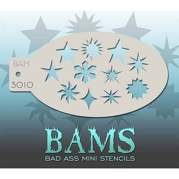 Bad Ass Stars & Shapes Mini Stencil BAM3010