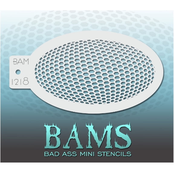Bad Ass Tiny Hexagons Mini Stencil BAM1218