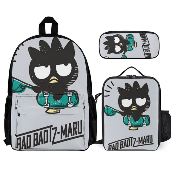 Bad Badtz-Maru Backpack With Lunch Bag And Pencil Case (Three-Piece Set) One size
