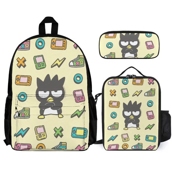 Bad Badtz-Maru Backpack With Lunch Bag And Pencil Case (Three-Piece Set) One size