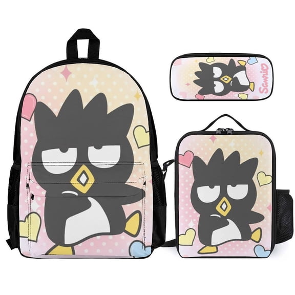 Bad Badtz-Maru Backpack With Lunch Bag And Pencil Case (Three-Piece Set) One size