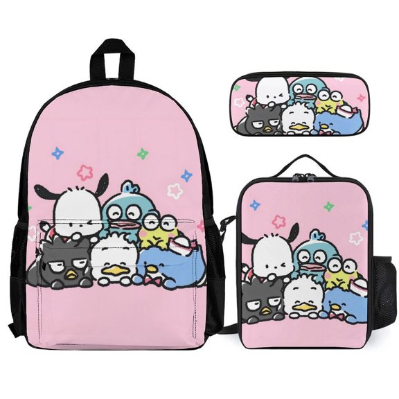 Bad Badtz-Maru Backpack With Lunch Bag And Pencil Case (Three-Piece Set) One size