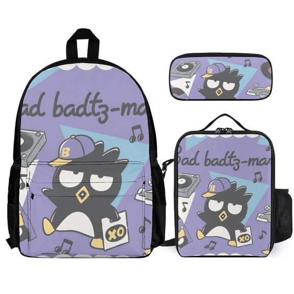 Bad Badtz-Maru Backpack With Lunch Bag And Pencil Case (Three-Piece Set) One size