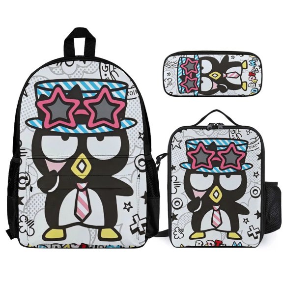 Bad Badtz-Maru Backpack With Lunch Bag And Pencil Case (Three-Piece Set) One size