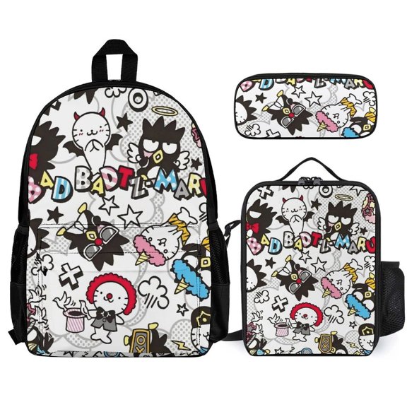 Bad Badtz-Maru Backpack With Lunch Bag And Pencil Case (Three-Piece Set) One size