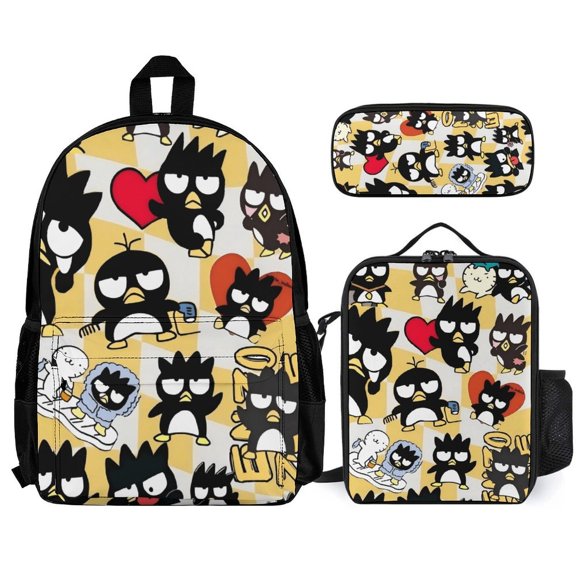 Bad Badtz-Maru Backpack With Lunch Bag And Pencil Case (Three-Piece Set) One size