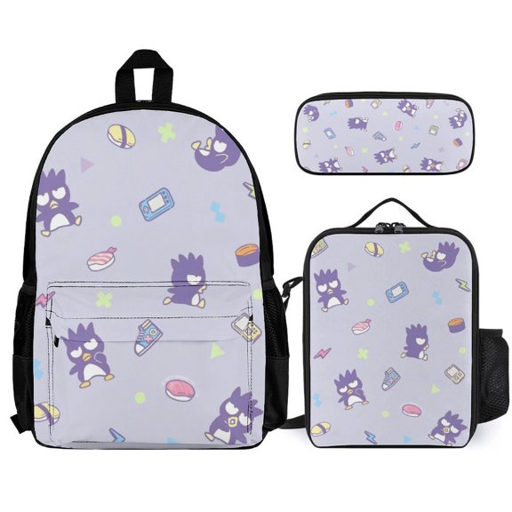 Bad Badtz-Maru Backpack With Lunch Bag And Pencil Case (Three-Piece Set) One size
