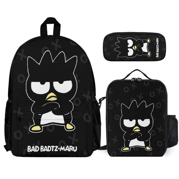 Bad Badtz-Maru Backpack With Lunch Bag And Pencil Case (Three-Piece Set) One size