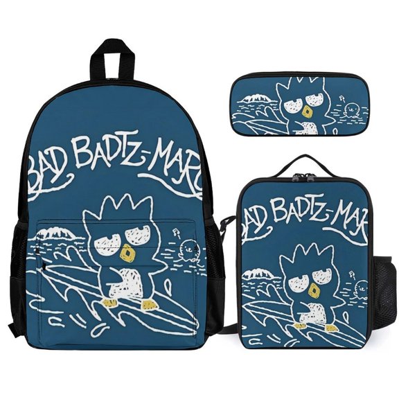Bad Badtz-Maru Backpack With Lunch Bag And Pencil Case (Three-Piece Set) One size