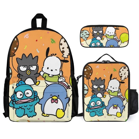 Bad Badtz-Maru Backpack With Lunch Bag And Pencil Case (Three-Piece Set) One size