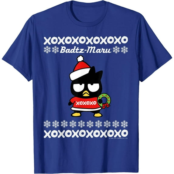 Bad Badtz Maru Ugly Christmas Holiday DTG Print Unisex T-Shirt,Royal Blue Color,Size M