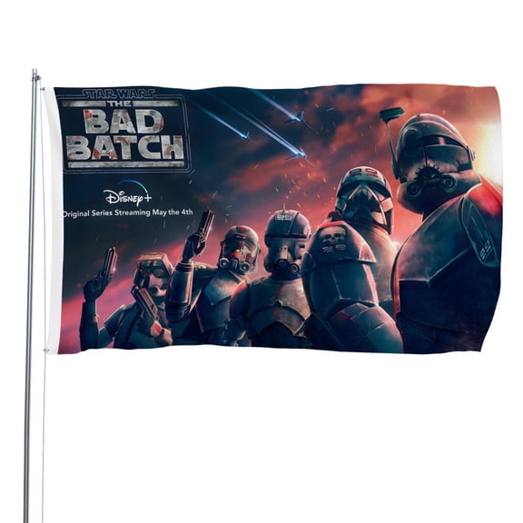 The Bad Batch-themed Printed Flag Perfect gift for fans, friends, and family members, and suitable for indoor and outdoor activities, party decorations.35.4"x59" (90cm150cm)
