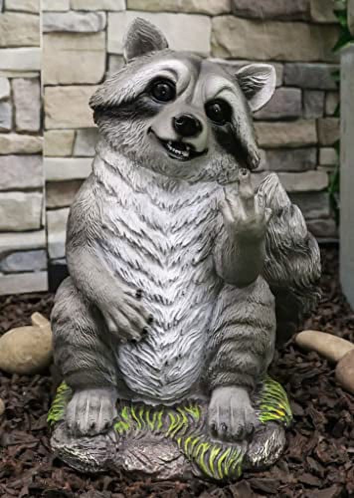 Bad Bit Large Sting Cheeky Raccoon Flipping Statue 12.5