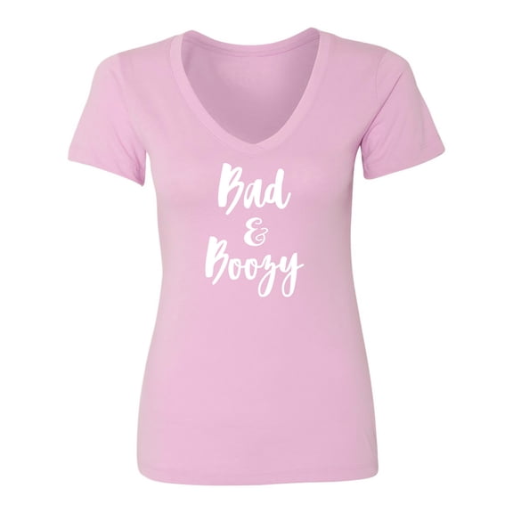 Bad & Boozy Womens V-Neck T-Shirt