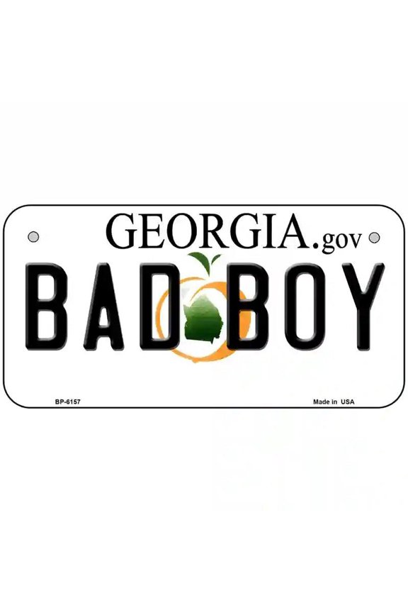 Bad Boy Georgia Novelty Metal License Plate 6" x 3" Bicycle