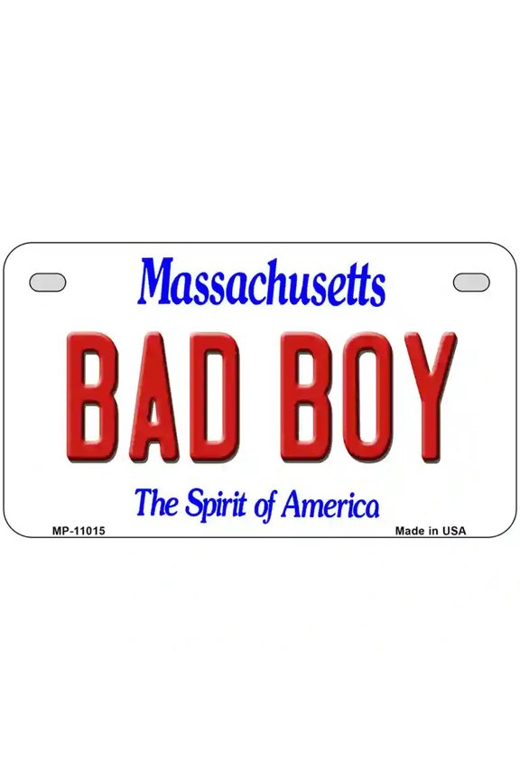 Bad Boy Massachusetts Metal Novelty License Plate 7" x 4" Motorcycle