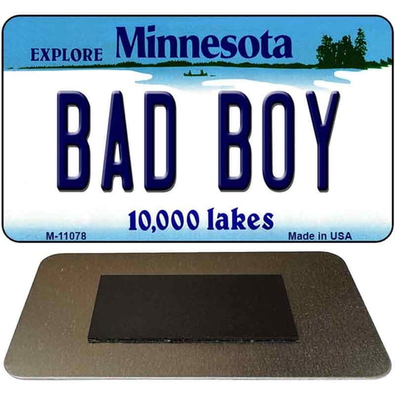 Bad Boy Minnesota State License Plate Tag Novelty Magnet M-11078 3.5" x 2" Magnet (M)